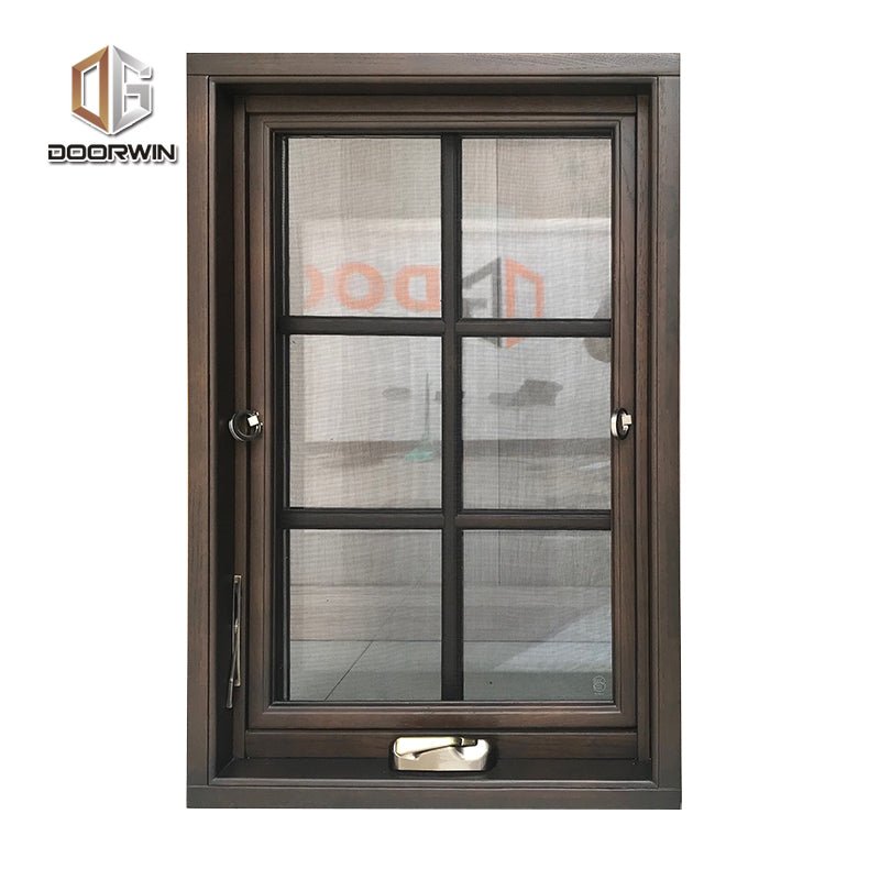 Non finger-jointed timber frame with powder coated aluminum cladding crank open window — product image 6