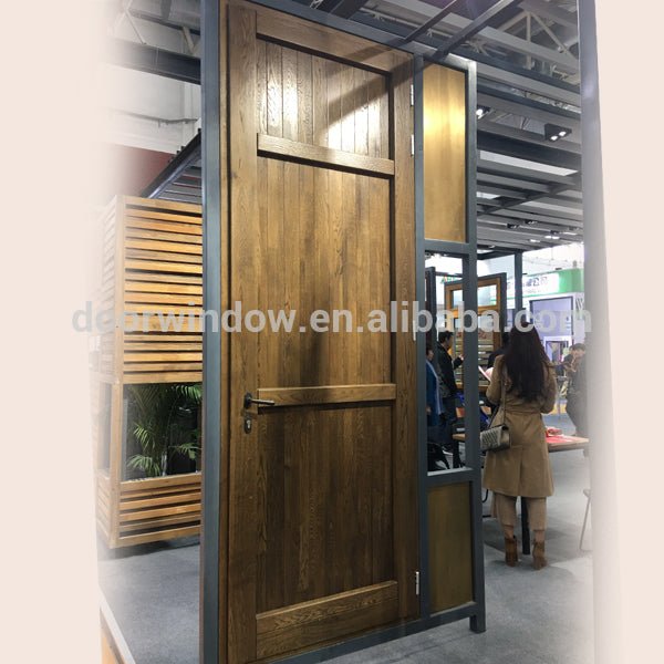 Nordic fresh style front door designs copper frame clad 3 solid oak panel wood door by Doorwin - Doorwin Group Windows & Doors