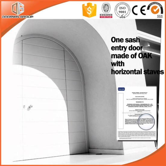 Oak Interior Wooden Double Safety Door, Arch Top Design Glass French Door, One Sash Entry Door - China Interior Door, Wooden Door - Doorwin Group Windows & Doors
