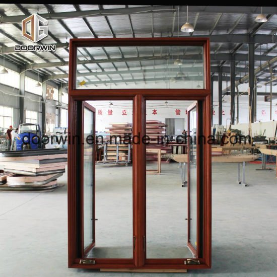 Oak Wood American Crank Casement Window - China Hollow Glass Aluminium Crank, Top Hinged Awning Window — product image 0