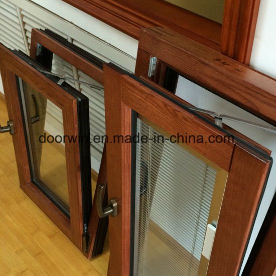 Oak Wood Cladding Aluminum Casement Window - China Casement French Window, Single Leaf Window — product image 0