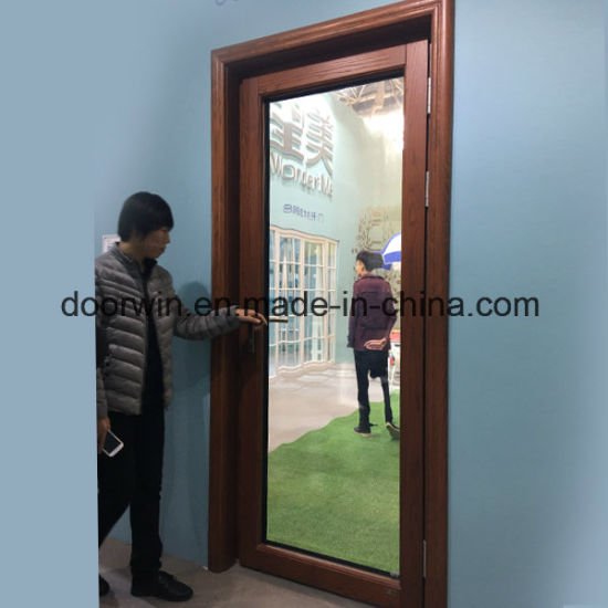 Oak Wood Patio Door with Aluminum Cladding From Outside, Hinged Timber Door - China Back Door Entry Door, Commercial Glass Entry Door — product image 0