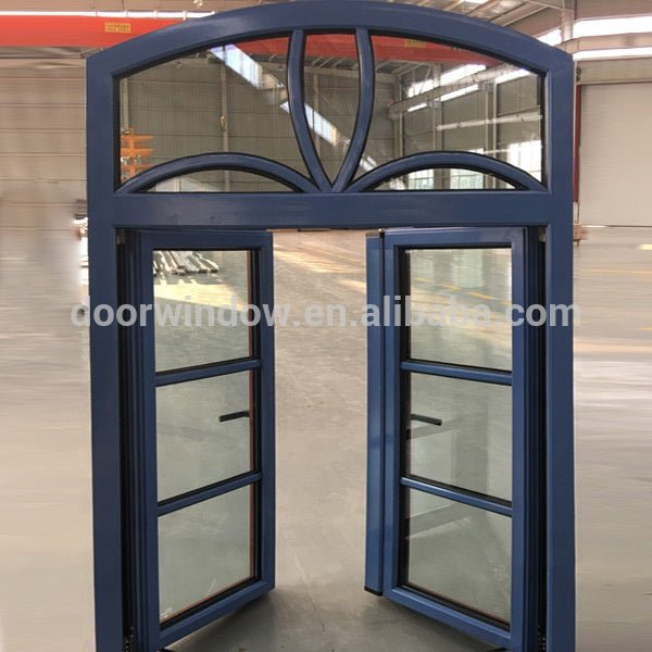 Oak wood specialty shape window with exterior aluminum by Doorwin - Doorwin Group Windows & Doors