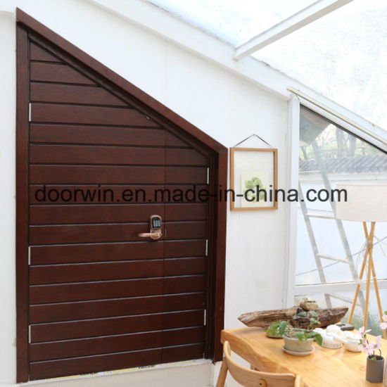 Oak Wood Unequal Double Door Specialty Shape Double Door with Unequal Leaves - China Casement Door, Casement Door Wholesale - Doorwin Group Windows & Doors