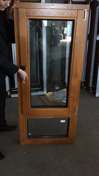 oak wood wooden frame hinged casement tilt turn window — thumbnail 2