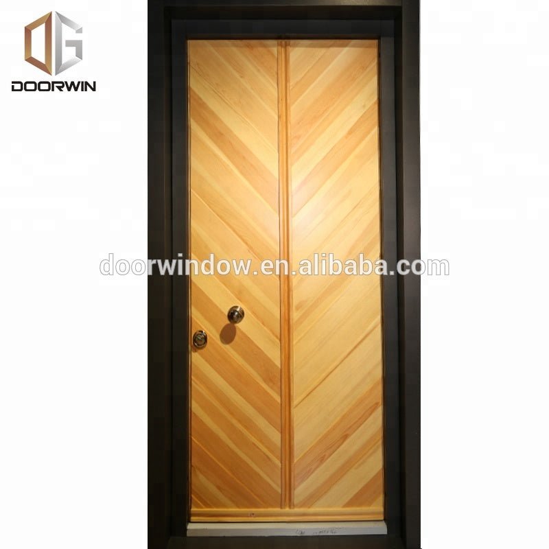 One sash entry door main door designs made of oak with horizontal stavesby Doorwin - Doorwin Group Windows & Doors