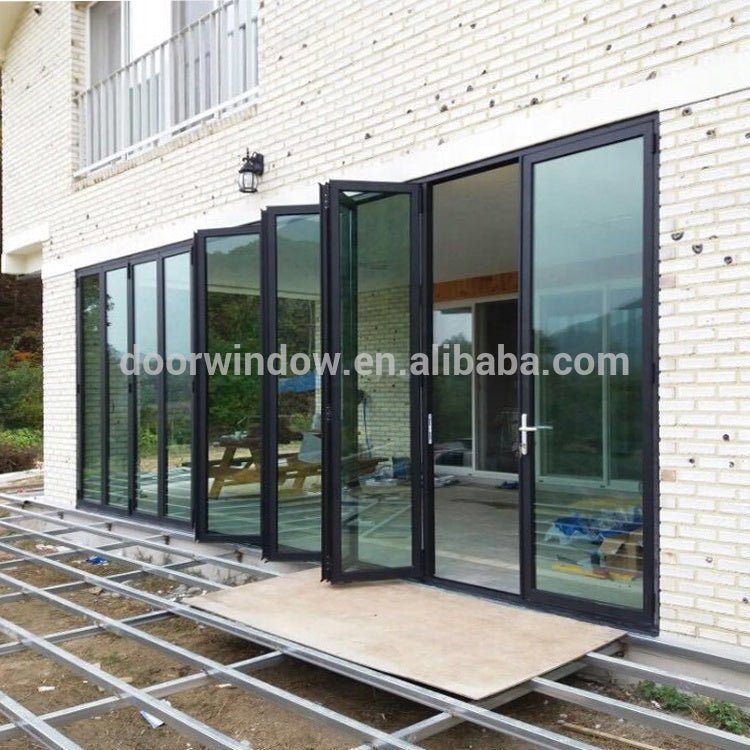 Order from china direct main entrance doors design double glass bi-folding door with low-e coating by Doorwin — product image 4