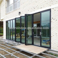 Order from china direct main entrance doors design double glass bi-folding door with low-e coating by Doorwin — thumbnail 4