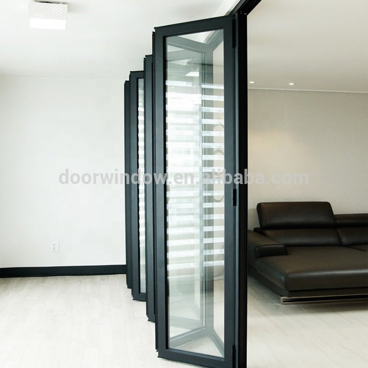 Order from china direct main entrance doors design double glass bi-folding door with low-e coating by Doorwin — product image 3