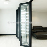 Order from china direct main entrance doors design double glass bi-folding door with low-e coating by Doorwin — thumbnail 3