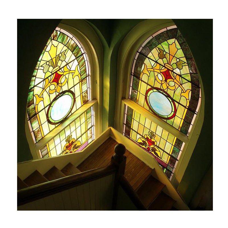 Original factory stained glass window wall hanging — product image 1