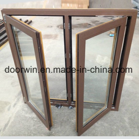 Outswing Casement Window with Teak Clad Thermal Break Aluminum for Villa - China Casement Window, Glass Window — product image 0