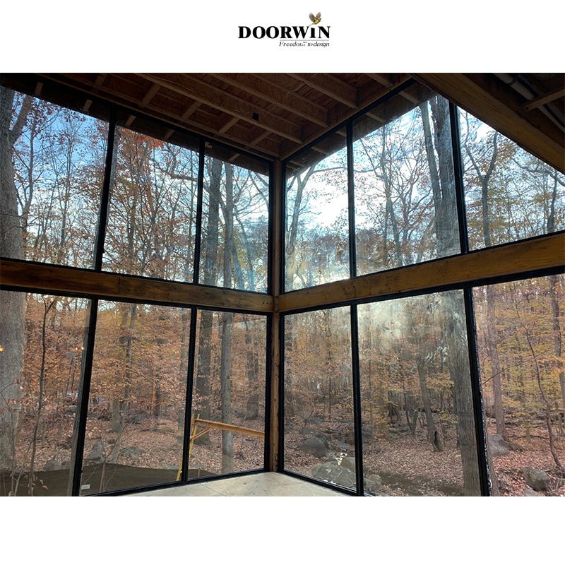 Popular design for ocean area Narrow frame toughened glass impact resistant  for tilt turn opening thermal break swing windows — product image 3