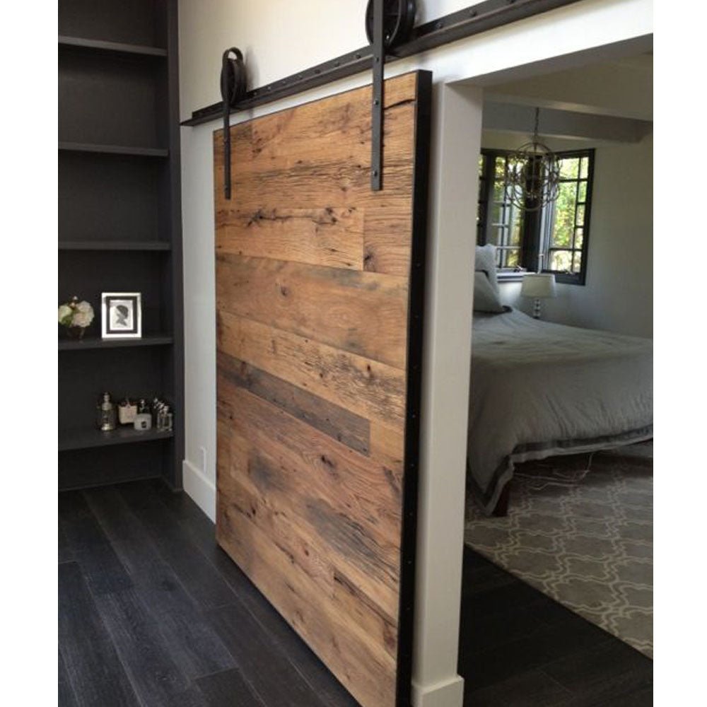 Rail Only Rustic Horizontal Plank Sliding Barn Door by Doorwin - Doorwin Group Windows & Doors