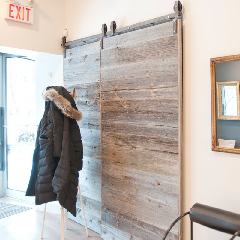 Rail Only Rustic Horizontal Plank Sliding Barn Door by Doorwin - Doorwin Group Windows & Doors