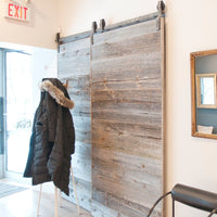 Rail Only Rustic Horizontal Plank Sliding Barn Door by Doorwin — thumbnail 2
