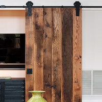 Rail Only Rustic Horizontal Plank Sliding Barn Door by Doorwin — thumbnail 4