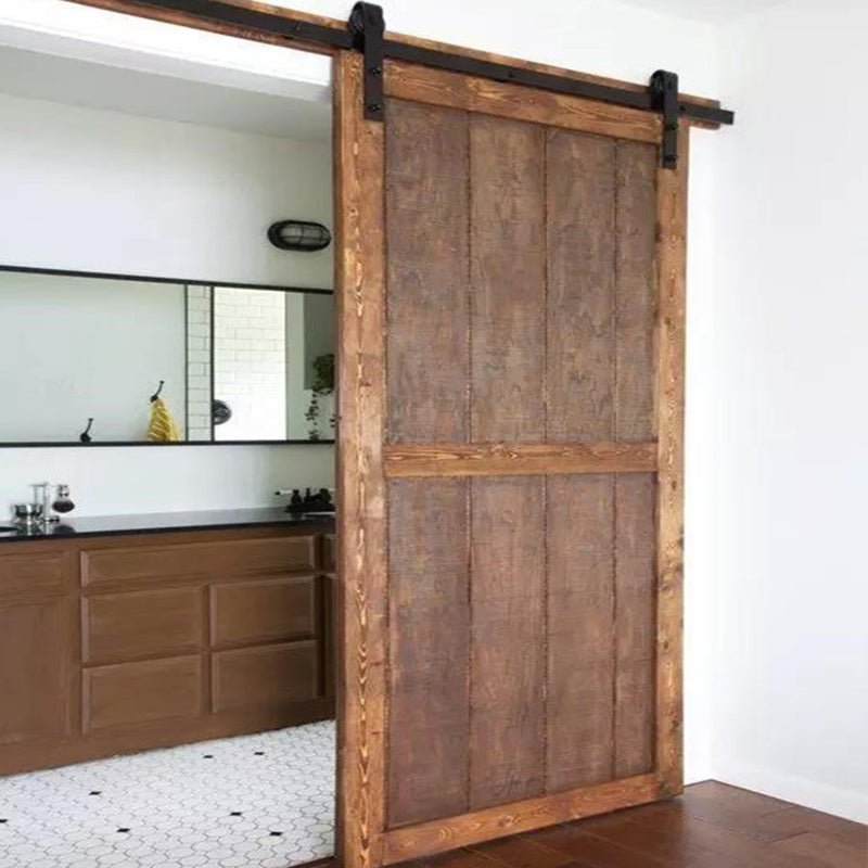 Rail Only Rustic Horizontal Plank Sliding Barn Door by Doorwin - Doorwin Group Windows & Doors