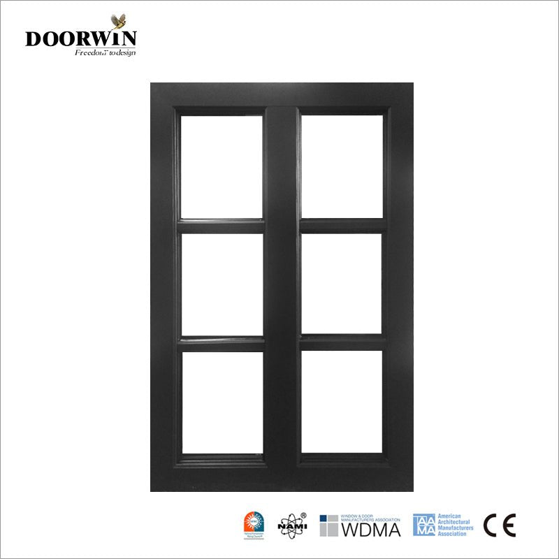 [RECOMMENDED WOOD TILT & TURN WINDOWS] China factory high quality House thermal break grill design aluminum clad wood casement Inward Opening French window — product image 3