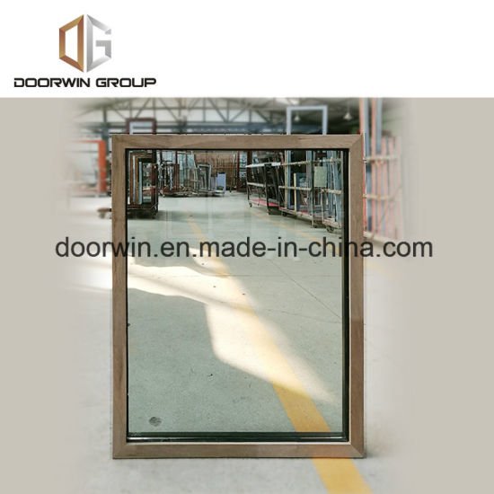 Red Oak Wood Clad Aluminum Window - China China Manufactory, Aluminium Frame Fix Glass Window — product image 0