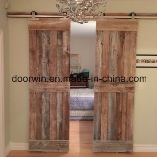 Red Paintting Cheap Pine Wood Interior Hoter Room Door From China - China Pine Wood Door, Sliding Barn Door - Doorwin Group Windows & Doors