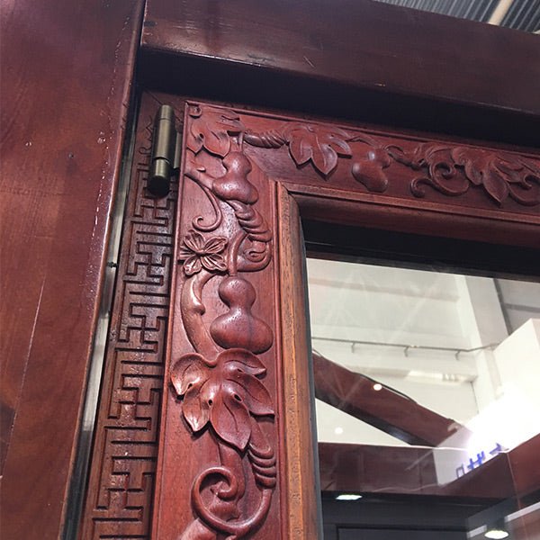 Rosewood carving French Casement Window — product image 5
