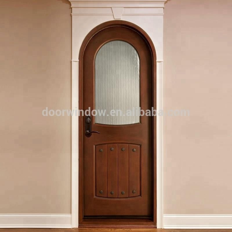 round arched top design glass insert Solid frosted Glass Interior Mahogany Wood entry Doorby Doorwin — product image 1