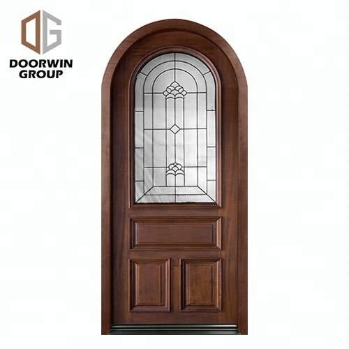 round arched top design glass insert Solid frosted Glass Interior Mahogany Wood entry Doorby Doorwin — product image 3