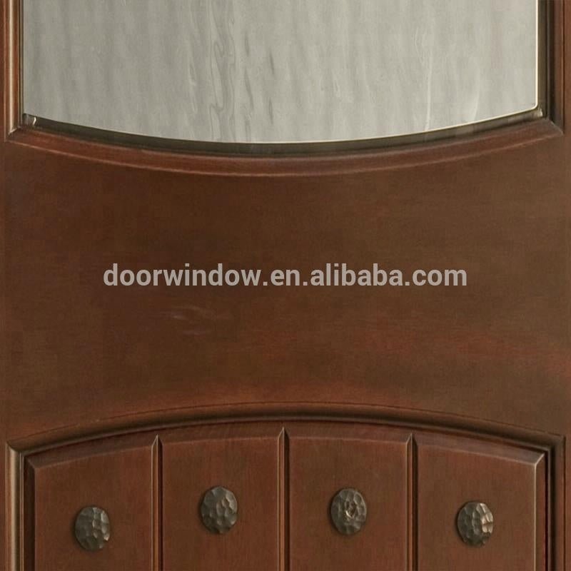 round arched top design glass insert Solid frosted Glass Interior Mahogany Wood entry Doorby Doorwin — product image 7