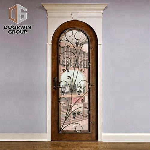 round arched top design glass insert Solid frosted Glass Interior Mahogany Wood entry Doorby Doorwin — product image 5