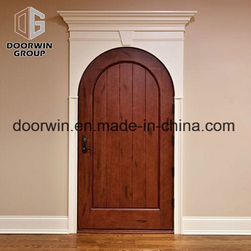 Round Top Design Timber Door Interior Door Made of Solid Red Wood - China Entry Door, French Entry Door - Doorwin Group Windows & Doors