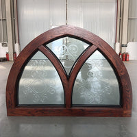 round top window non-thermal break windows medieval arch framesby Doorwin on Alibaba — thumbnail 2