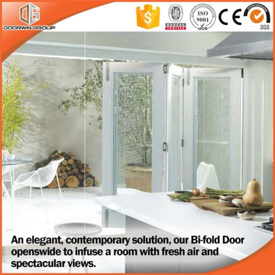 Russian Frameless Wood Aluminum Glass Folding Doors, Good View Effects and Good Lighting Quality Glass Door - China Wood Door, Solid Wood Door — product image 0