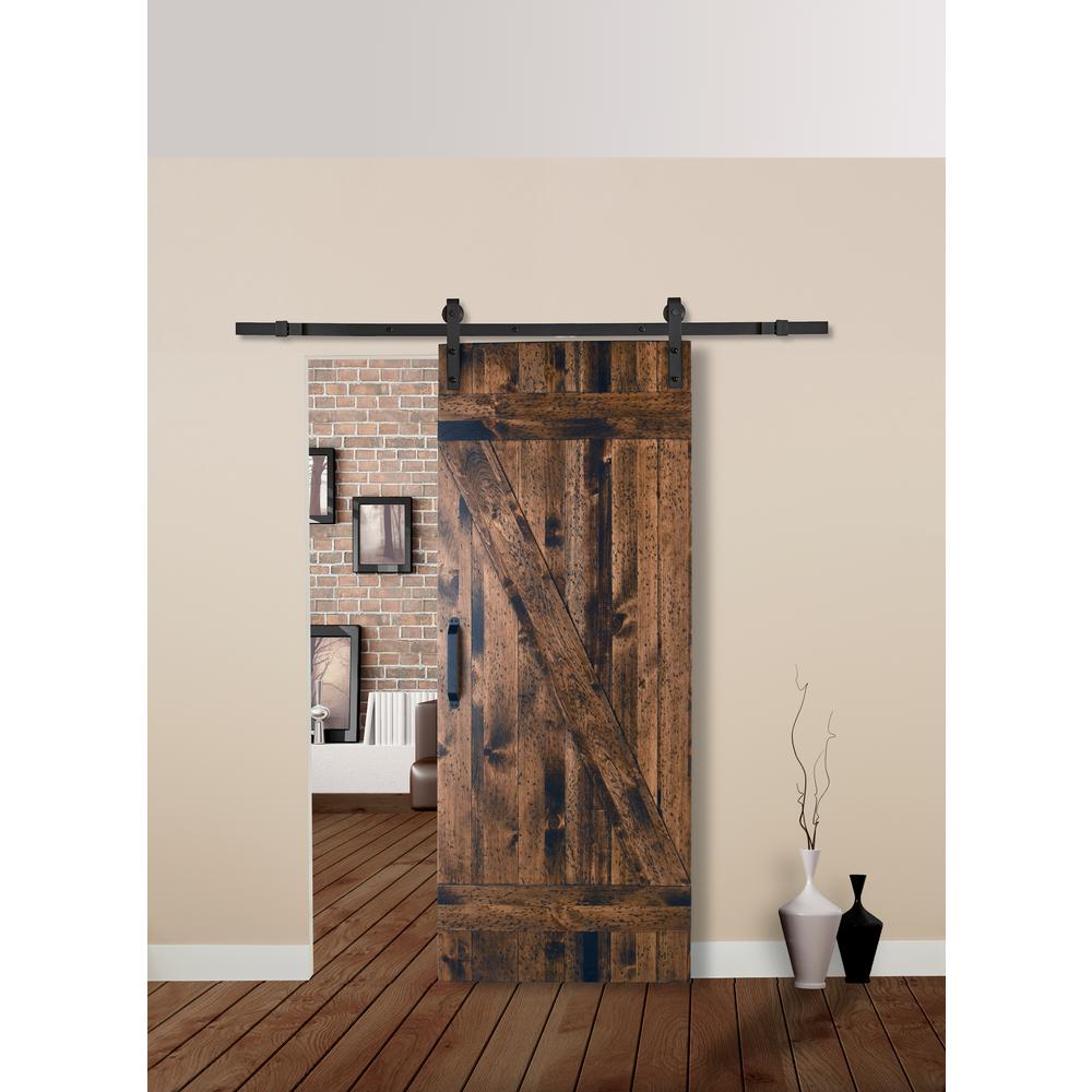 Rustic Z Plank Solid Cherry Wood Storeroom Barn Door by Doorwin - Doorwin Group Windows & Doors