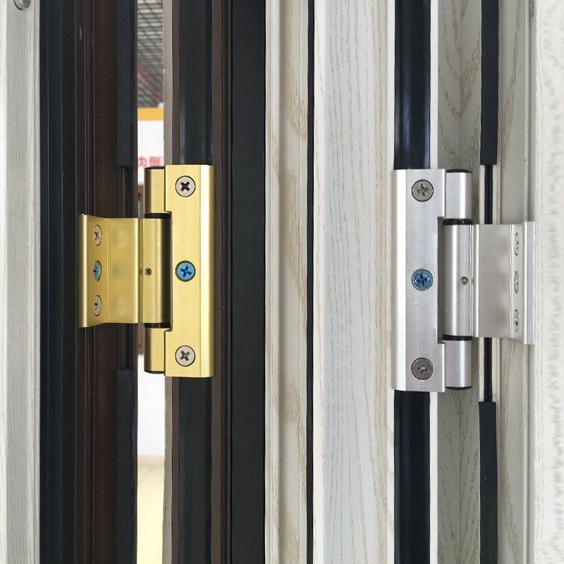 San Diego white shatterproof outswing window with wood grain color finishing windows with safety glass - Doorwin Group Windows & Doors