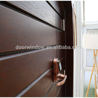 Simple fashion exterior swinging doors double door made of 100% solid red oak wood by Doorwin — thumbnail 5