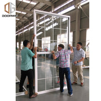 single & double hung window-01 white thermal break aluminum window with grilles - Doorwin Group Windows & Doors