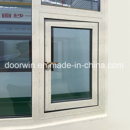 Single Glass Panel Aluminum Window with Wood Grain Color Finishing - China Outswing Window, Wood Grain Color Finishing — product image 0