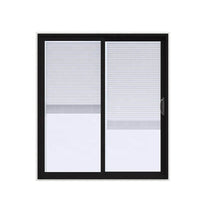 Sliding shower door screen glass doors with built in blinds — thumbnail 1
