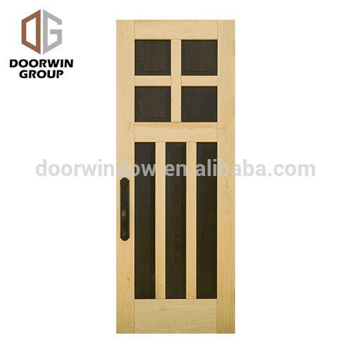 Small exterior door designed wooden entrance doors glass insert flush door for bedroom by Doorwin — product image 3