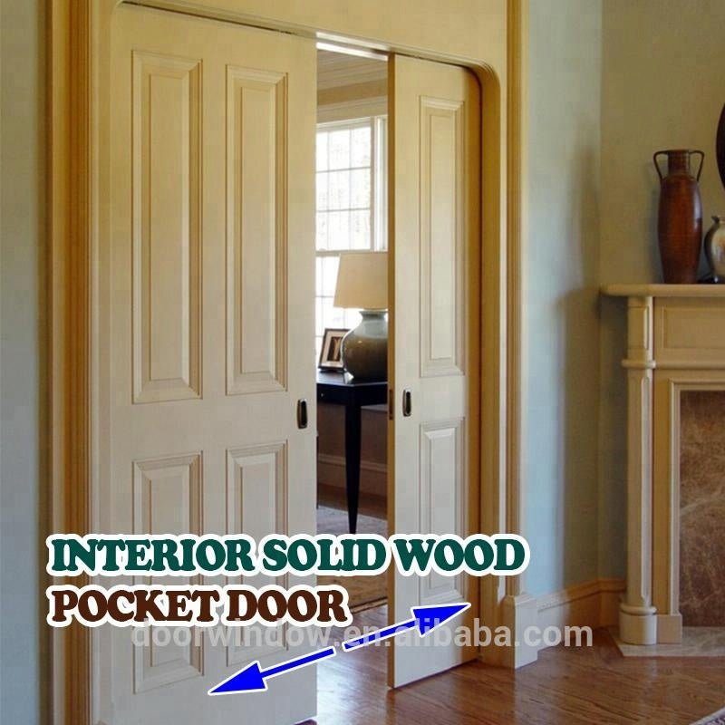 solid oak/pine wood pocket sliding door with locks for closet by Doorwin — product image 6