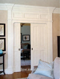 solid oak/pine wood pocket sliding door with locks for closet by Doorwin — thumbnail 3