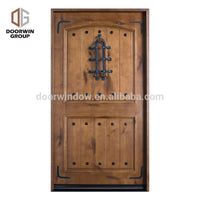 Solid wood frame arched top design knotty alder home doors with OEM/ODM by Doorwin — thumbnail 4