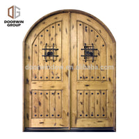 Solid wood frame arched top design knotty alder home doors with OEM/ODM by Doorwin — thumbnail 2