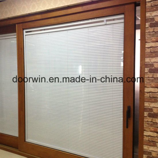 Solid Wood Lift Sliding Door with Integrated Automatic Shutters, Perfect America Villa Wood Aluminum Lift Sliding Door - China Wood Door, Solid Wood Door — product image 0