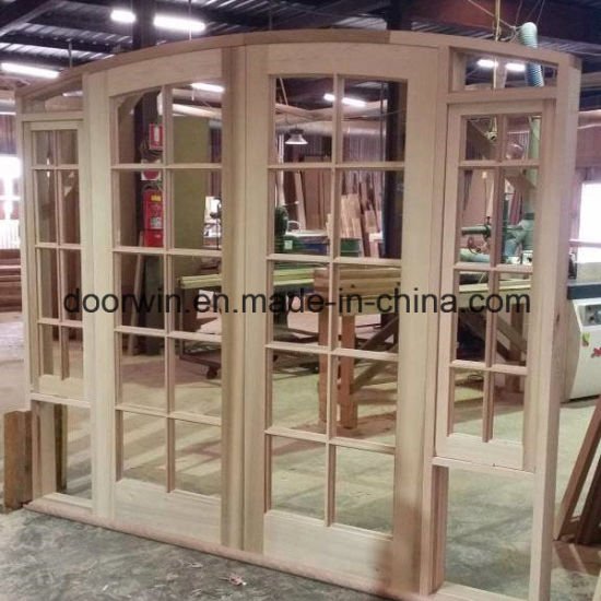 Solid Wood Window with Arched Design - China Window with Built-in Grill, Balcony Grill Windows - Doorwin Group Windows & Doors