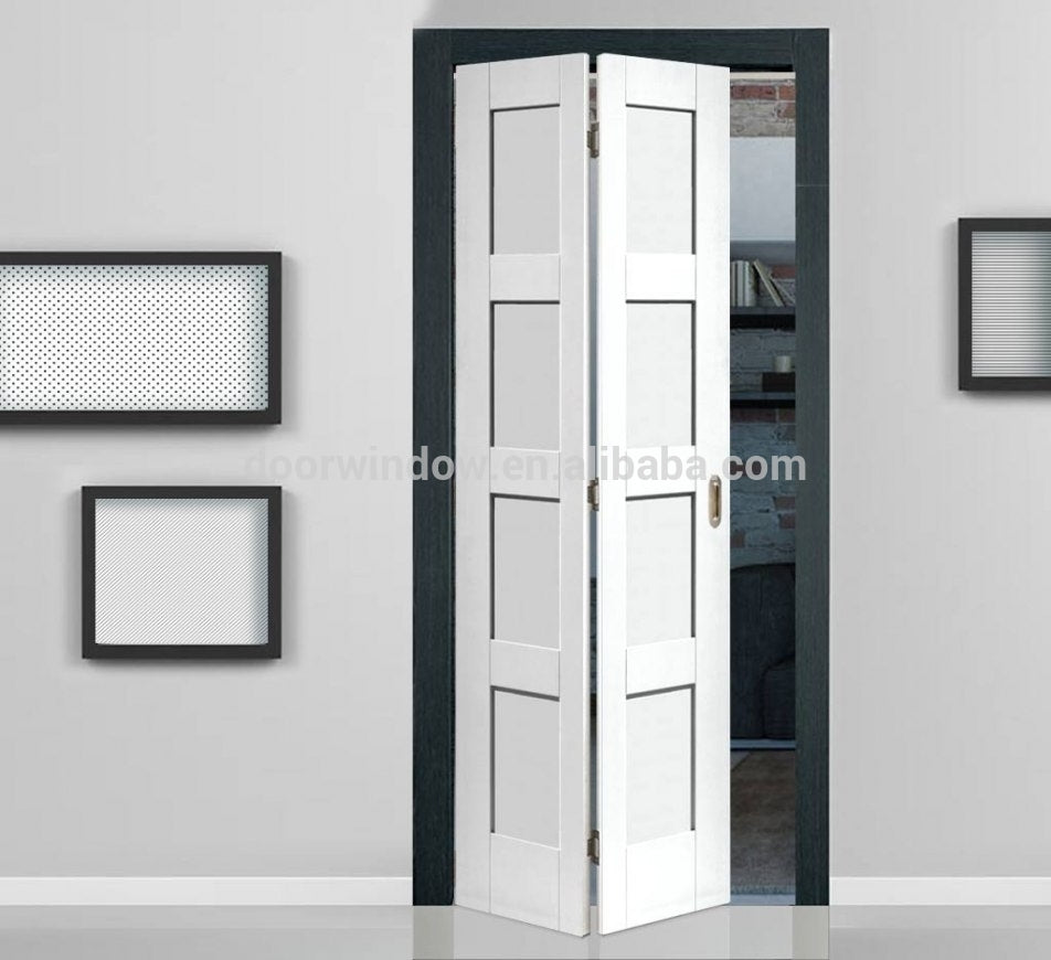 Sound Proof Sliding Folding Door With Carving white color teak pine oak closet doorsby Doorwin - Doorwin Group Windows & Doors