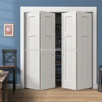Sound Proof Sliding Folding Door With Carving white color teak pine oak closet doorsby Doorwin — thumbnail 5