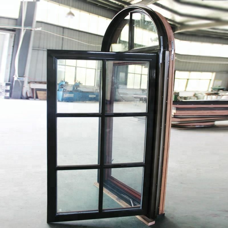 Special shape aluminum and wood crank open window round aluminium fixed windows by Doorwin on Alibaba — product image 2