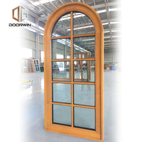 specialty shapes window-07 round top picture window with full divided lite grille design — thumbnail 1